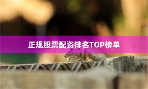 正规股票配资排名TOP榜单